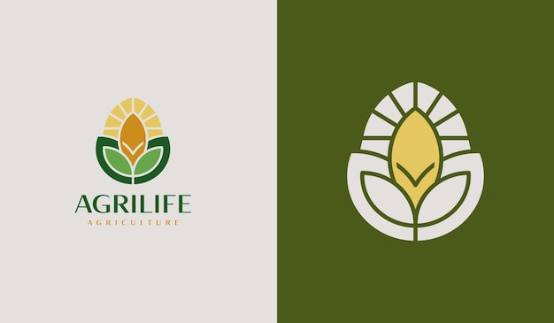 Leaf Flower Plant Agriculture Logo Universal creative premium symbol Vector sign icon logo template Vector illustration