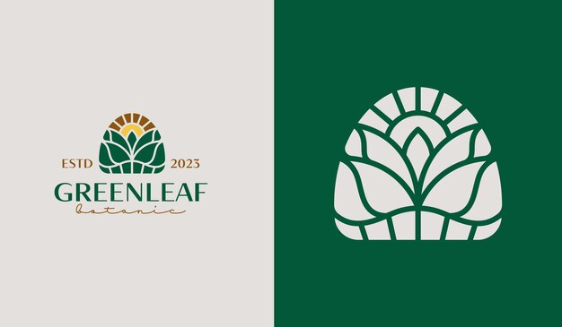 Leaf Flower Plant Logo Template Universeel creatief premium symbool Vector illustratie Creatief Minimal ontwerp sjabloon Symbool voor Corporate Business Identity