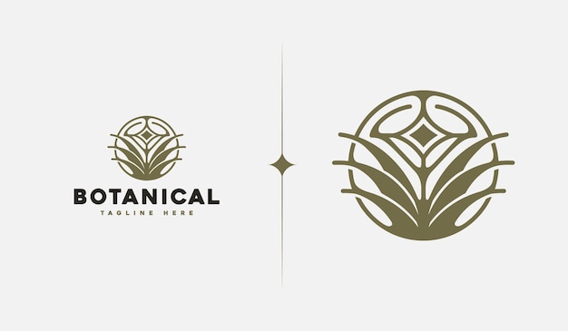 Vector leaf flower tree logo template universal creative premium symbol vector illustration creative minimal design template symbol for corporate business identity