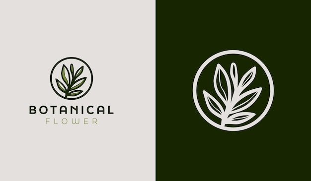 Vector leaf flower tree monoline universal creative premium symbol vector sign icon logo template vector illustration