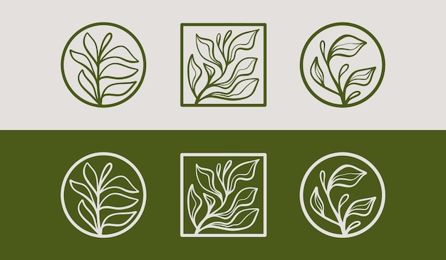 Leaf Flower Tree monoline Universal creative premium symbol Vector sign icon logo template Vector illustration