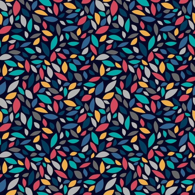 leaf foliage in small size colorful seamless pattern background