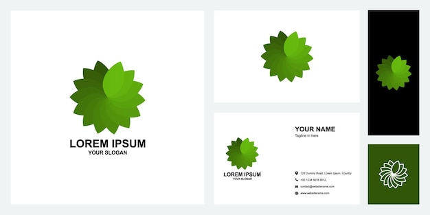 Leaf gradation logo design