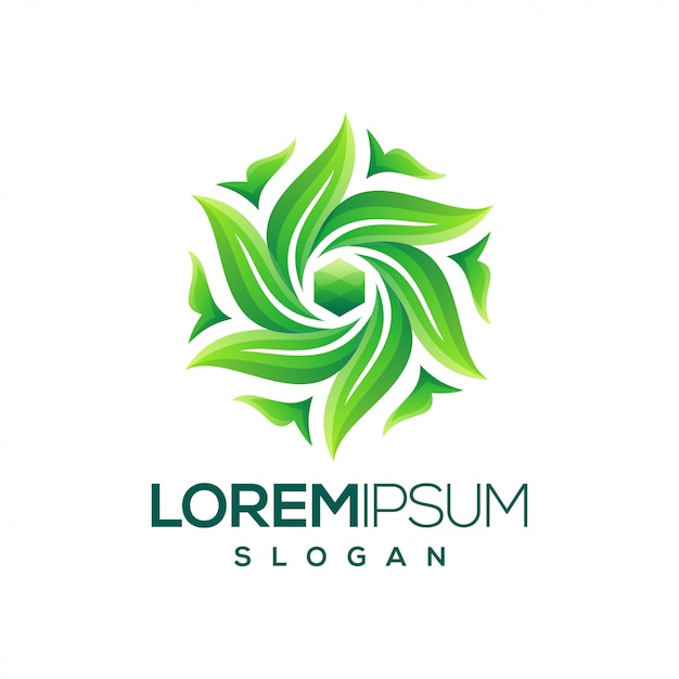 Leaf green logo design