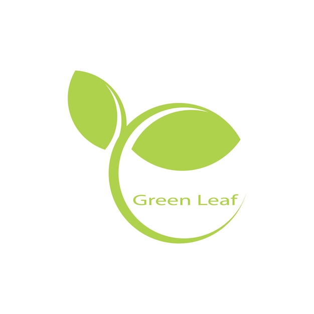 Leaf green logo and symbol vector