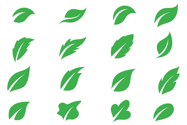 잎 녹색 나무 로고 및 기호 자연