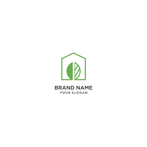 Leaf home logo icon design template vector illustration