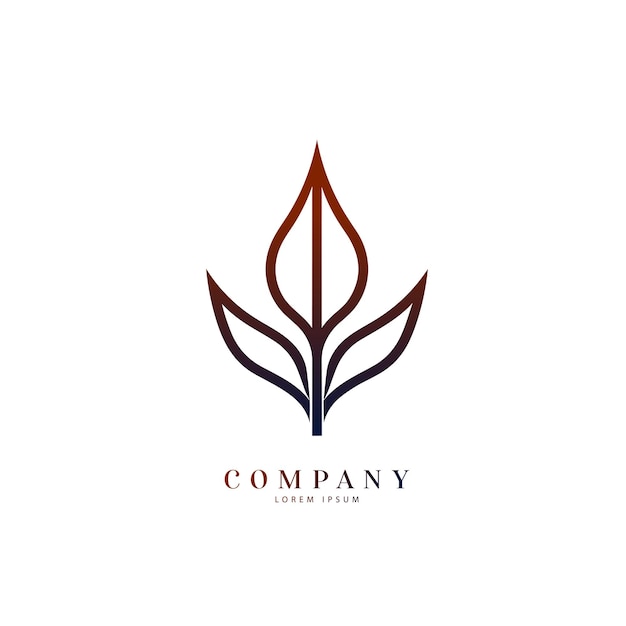 Leaf Icon logo design Abstract business leaf logo design concept Ai Gegenereerd