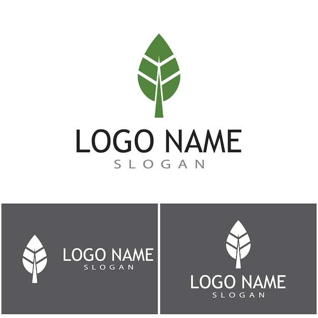Значок листа векторная иллюстрация дизайн логотипа шаблон