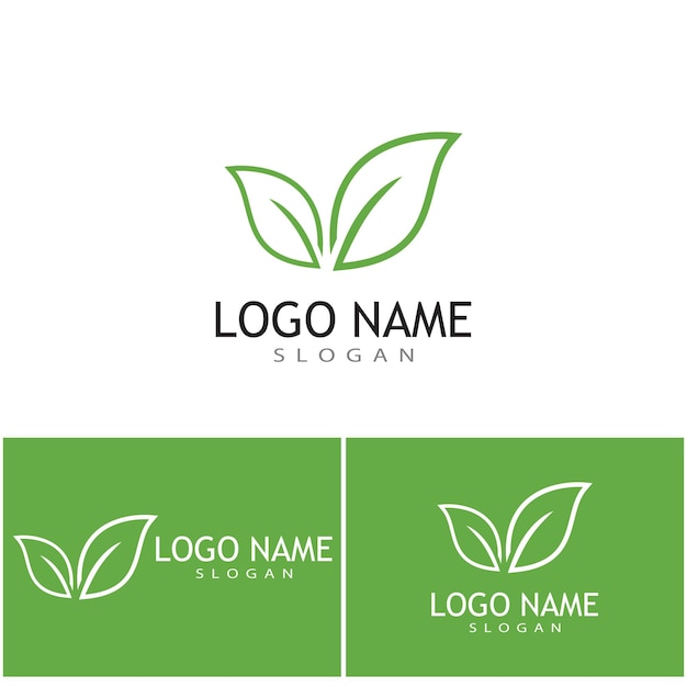 Leaf icon Vector Illustration design Logo template