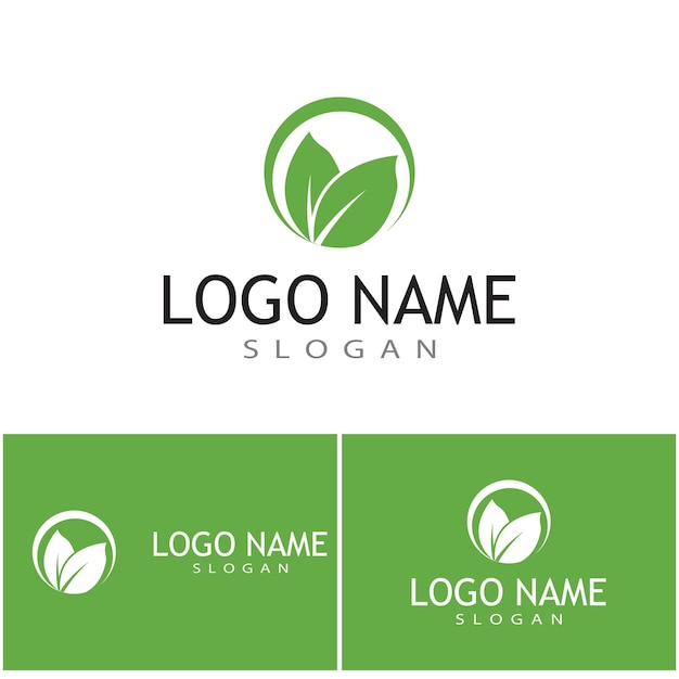 Leaf icon vector illustration design logo template