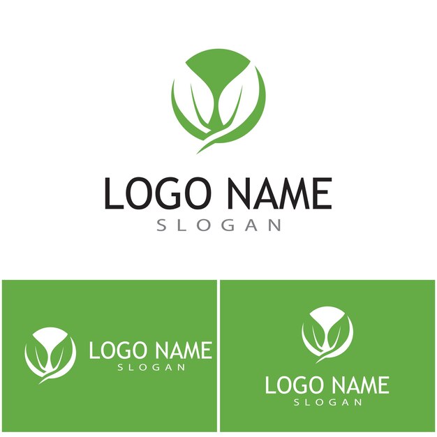 Leaf icon Vector Illustration design Logo template