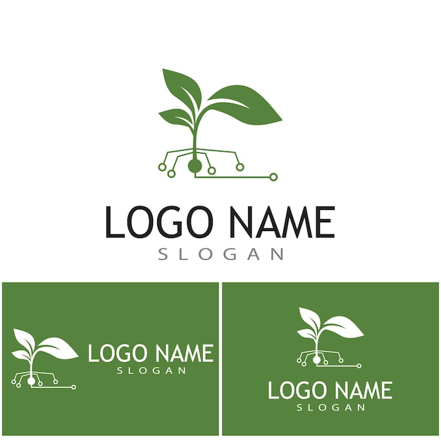 Leaf icon vector illustration design logo template