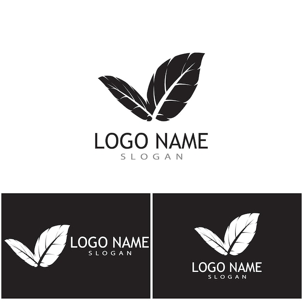 Значок листа Векторная иллюстрация дизайн логотипа шаблон