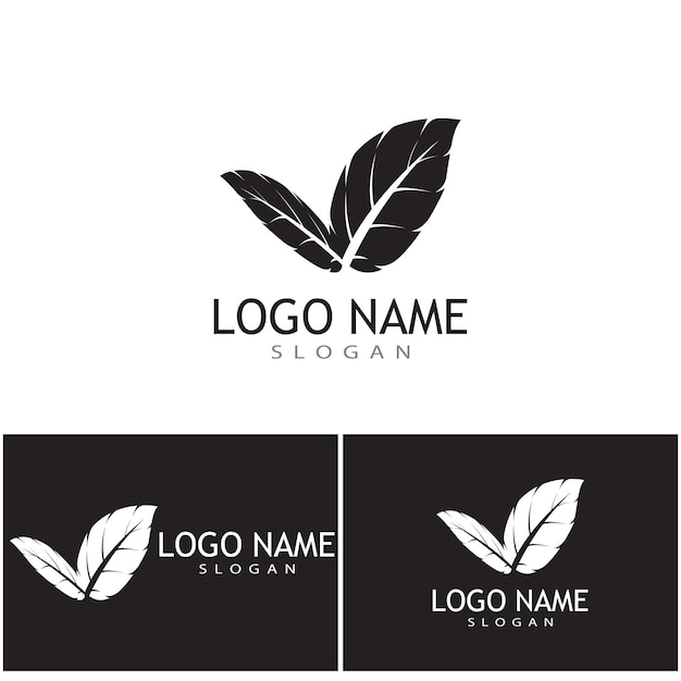 Leaf icon vector illustration design logo template