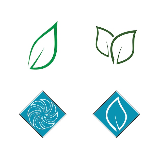 Leaf icon Vector Illustration design Logo template