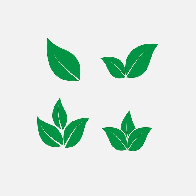 Leaf icon vector logo design illustration