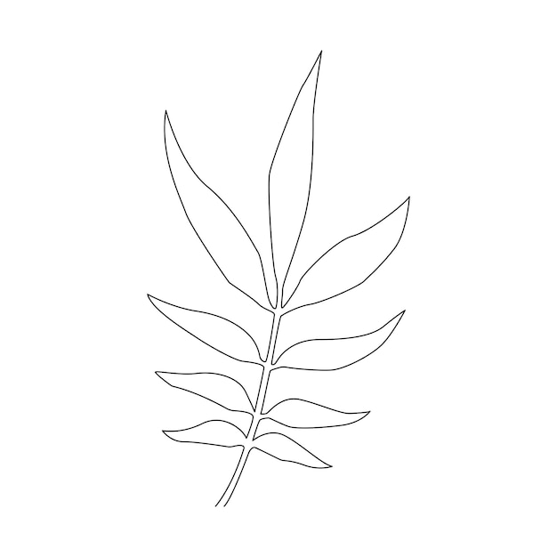 Leaf icon with hand drawn lines Vector