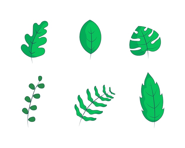 leaf illustration in cartoon style