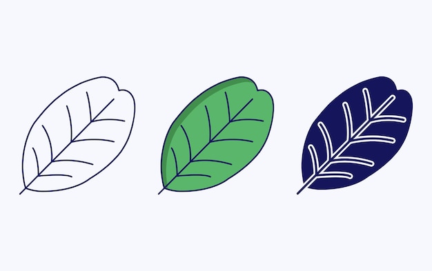 Vector leaf illustration icon