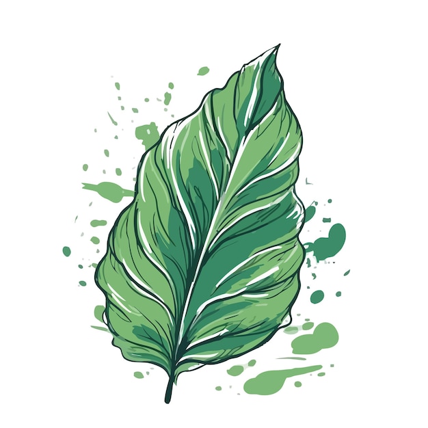 葉のイメージ ロゴデザイン エコロジーコンセプト ベクトルイラスト