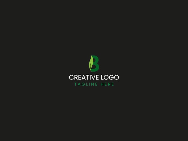 Vector leaf letter business logo design