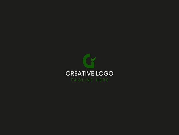 Vector leaf letter business logo design
