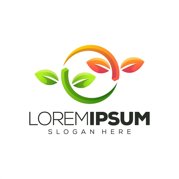 Leaf logo design  illustration