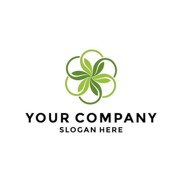 Vector leaf logo design template vector