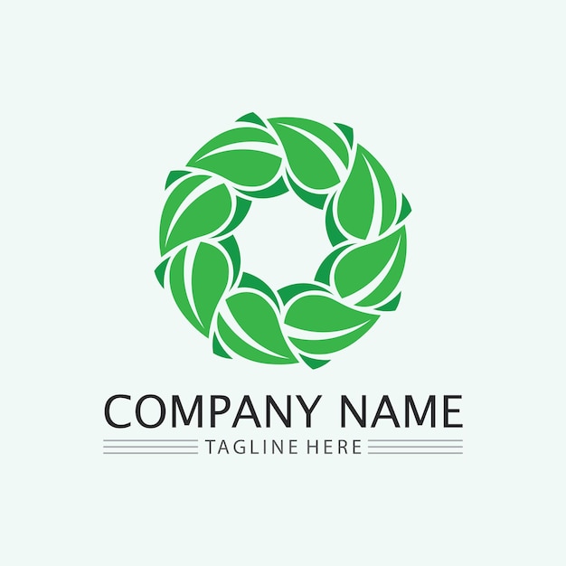 Vector leaf logo design vector for nature symbol template editablegreen leaf logo ecology nature element vector icon