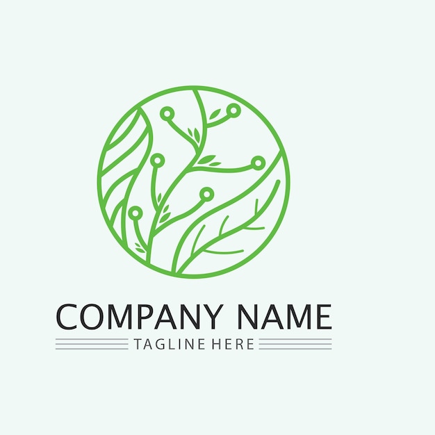 Leaf logo design vector for nature symbol template editablegreen leaf logo ecology nature element vector icon