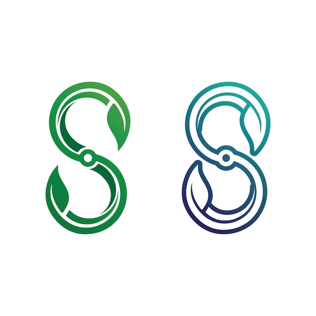 自然シンボルテンプレート編集可能な葉のロゴデザインベクトル緑の葉のロゴ生態自然要素ベクトルアイコン