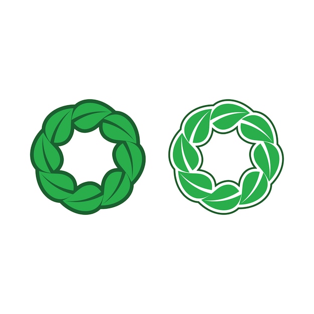 Leaf logo design vector for nature symbol template editableGreen leaf logo ecology nature element vector icon