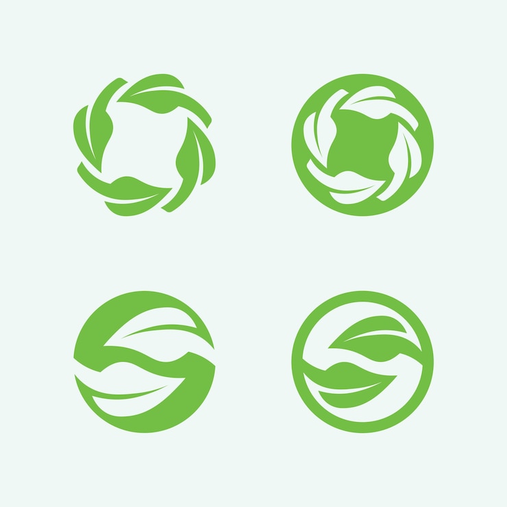Vector leaf logo design vector nature symbol template green leaf logo ecology nature element vector ico