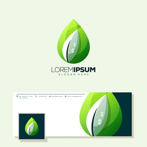 Vector leaf logo design