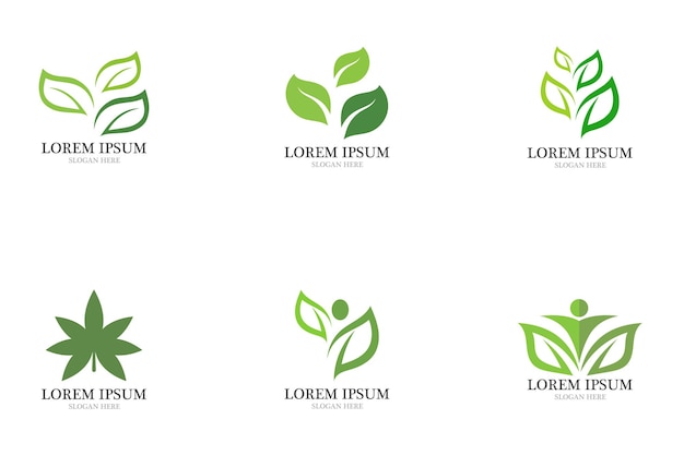 Leaf logo ecology nature element vector