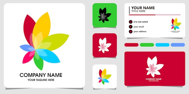 Leaf logo fullcolor and business card