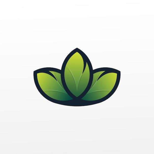 Leaf logo gradient illustration