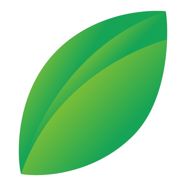 Leaf Logo Gradient Overlapping Style