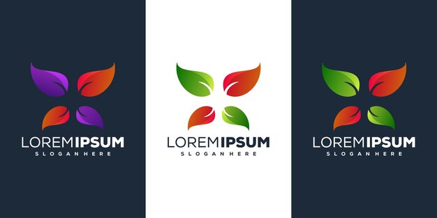 Leaf logo ontwerp illustratie: