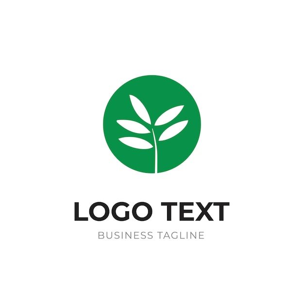 Leaf nature logo design concept