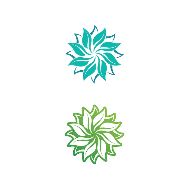 LEAF AND NATURE TREE LOGO FOR BUSINESS VECTOR GREEN PLANT ECOLOGY DESIGN ICON