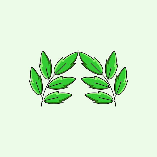 Leaf Ornment Frame Design Logo