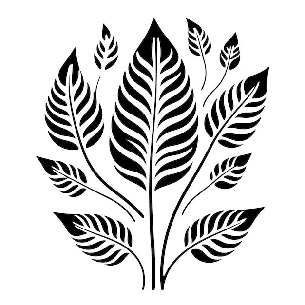 Vector leaf outline