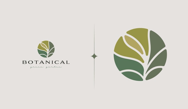 Leaf Plant Flower Monoline Logo Universal creative premium symbol Vector sign icon logo template Vector illustration