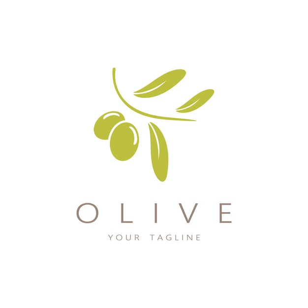 leaf plant logo and natural olive fruit Herbalolive oilcosmetics or beautybusinesscosmetology