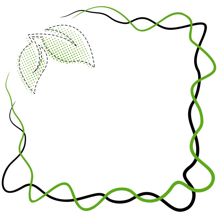 वेक्टर leaf point corner wave line