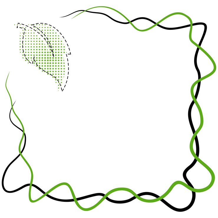 वेक्टर leaf point corner wave line