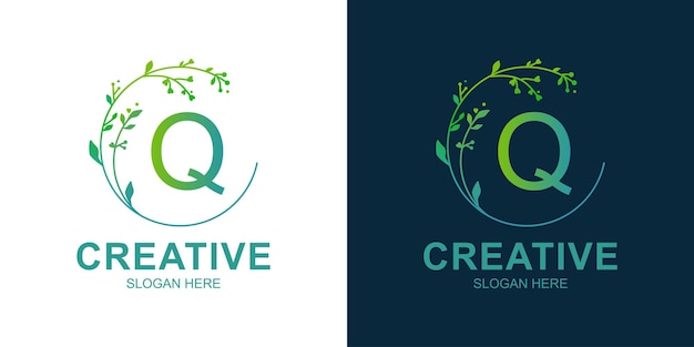 Leaf q logo for wellness and beauty care