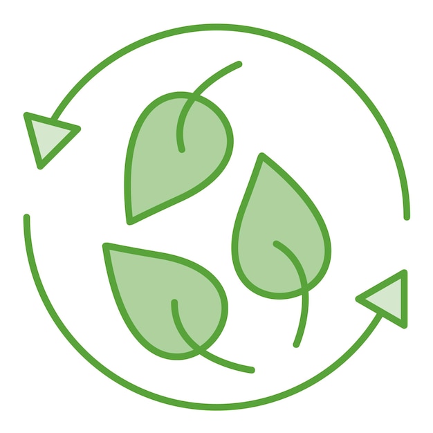 Leaf Recycle icon vector image Can be used for Ecology